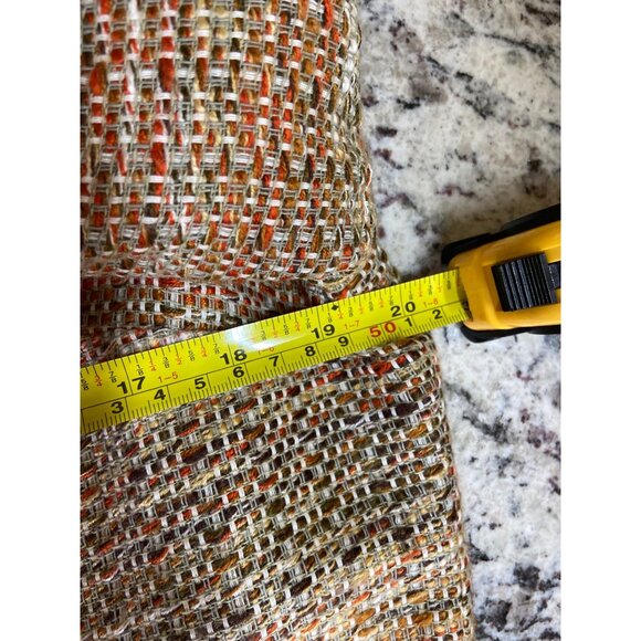 Coldwater Creek Tweed Blazer 14 Beige/Orange Open Front Textured Business Chic - Picture 8 of 11